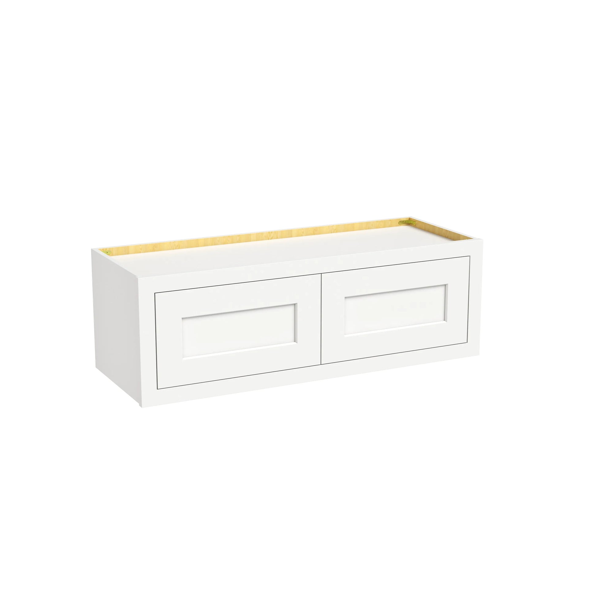 Inset Origami White RTA 24-36"W x 12-24"H x 13.5"D 10-Size Double Doors Wall Cabinet