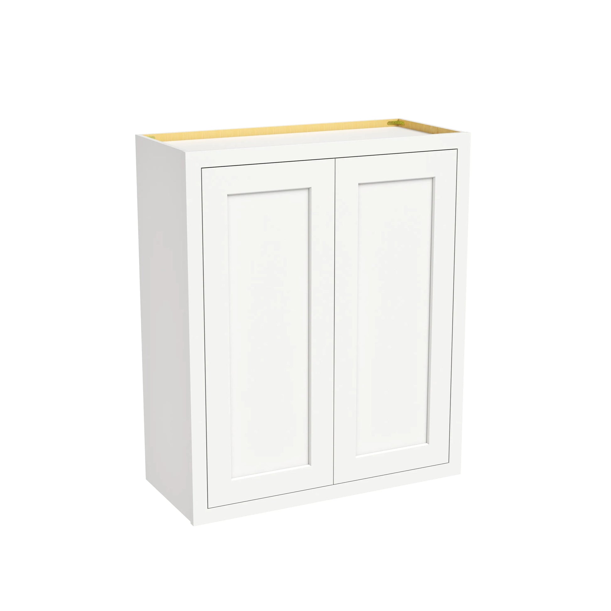 Inset Origami White RTA 24-36"W x 30-42"H x 13.5"D 15-Size Double Doors Wall Cabinet
