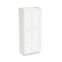 Inset Origami White RTA 24-36"W x 84-96"H x 25"D 9-Size Pantry Cabinet with 4 Doors and 4 Shelves