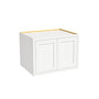 Inset Origami White RTA 30-36"W x 12-24"H x 25"D 7-Size Double Doors Wall Cabinet