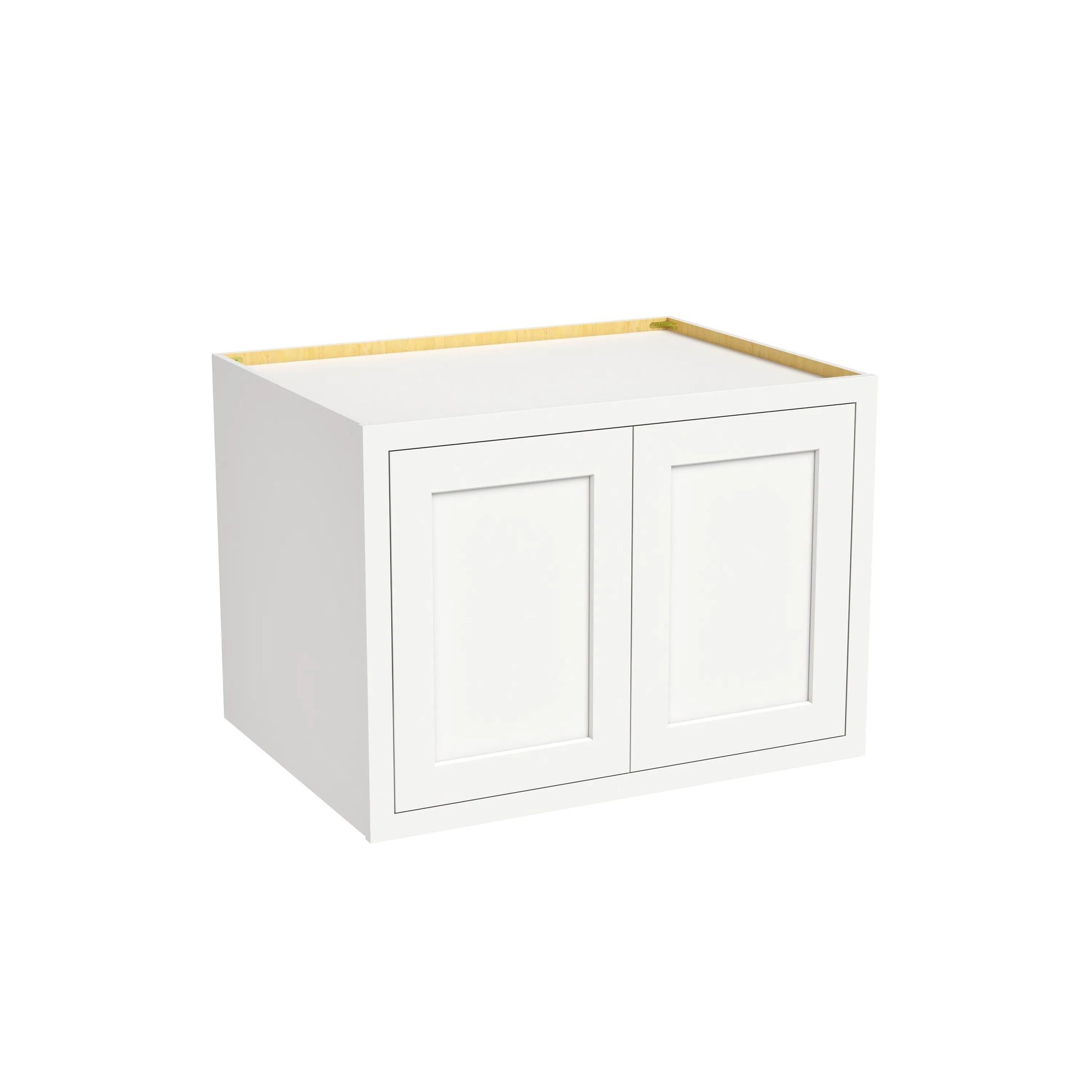 Inset Origami White RTA 30-36"W x 12-24"H x 25"D 7-Size Double Doors Wall Cabinet