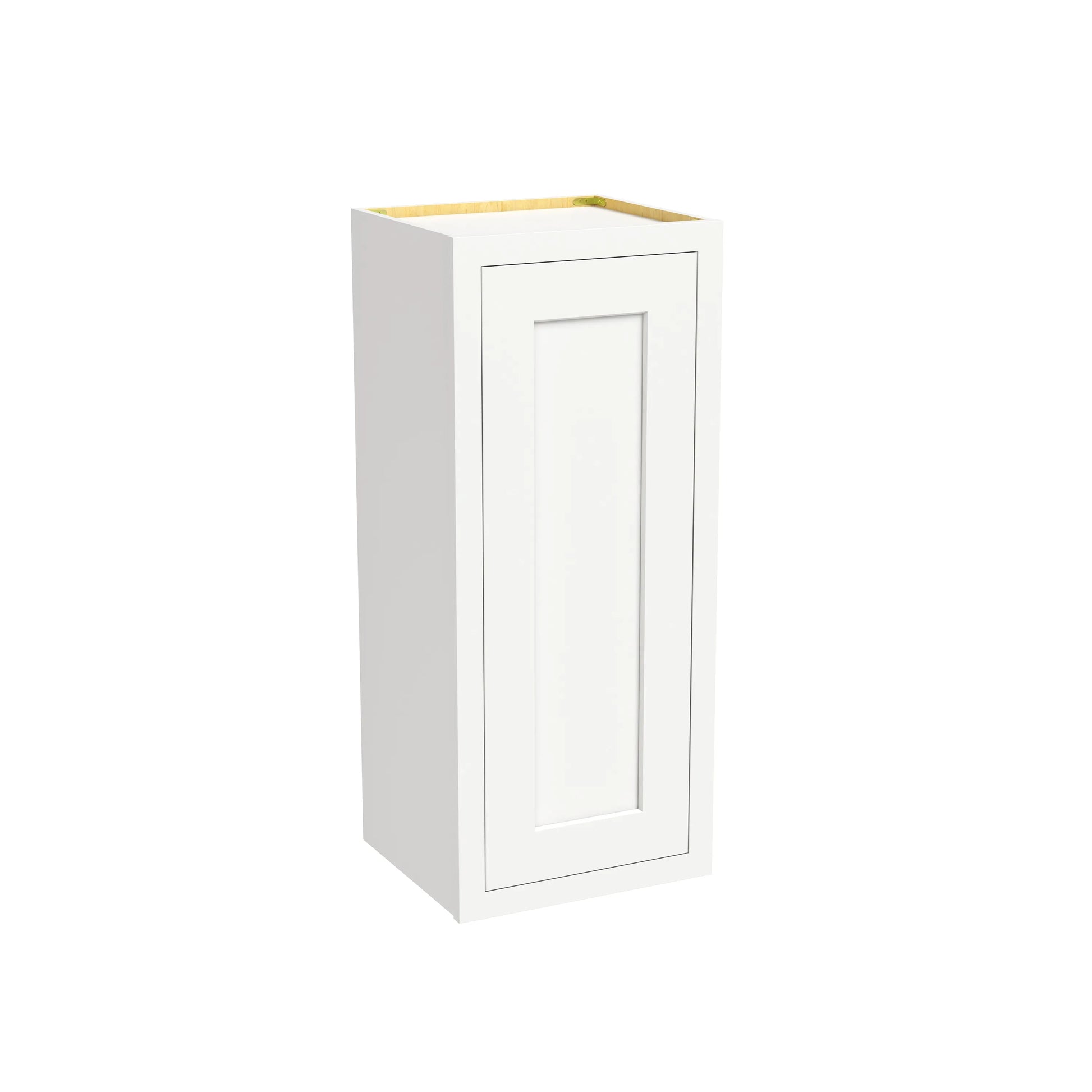 Inset Origami White RTA 9-21"W x 30-42"H x 13.5"D 15-Size Single Door Wall Cabinet