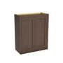 Inset Truffle Brown RTA 24-36"W x 30-42"H x 13.5"D 15-Size Double Doors Wall Cabinet
