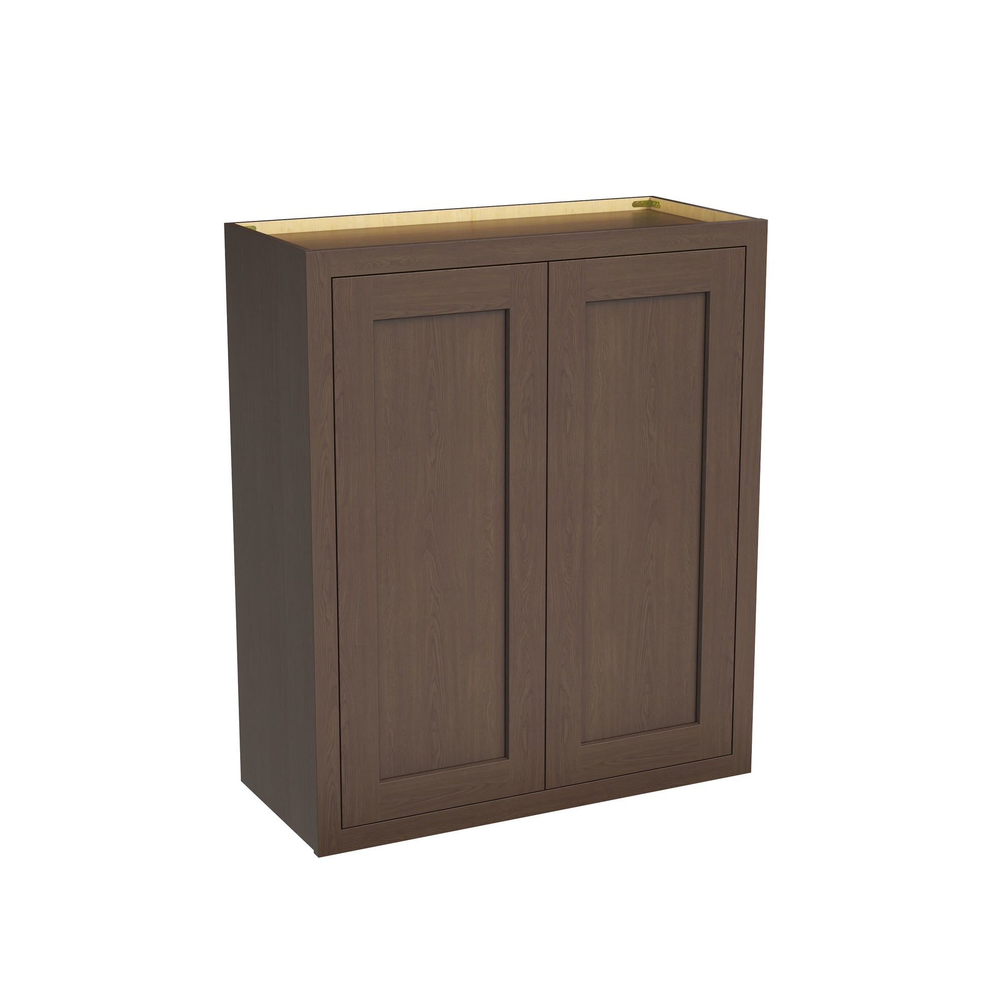 Inset Truffle Brown RTA 24-36"W x 30-42"H x 13.5"D 15-Size Double Doors Wall Cabinet