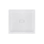 One-piece White Shower Base with Flamed Rock Slip-Resistant Surface, Center Drain
