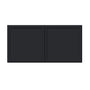 Slim Ebony Black Shaker RTA 24"-36"W x 12"-24"H x 12"D 17-Size Short Wall Cabinet with 2 Doors