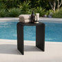Solid Surface U-Shaped Shower Stool in Matte White / Matte Black