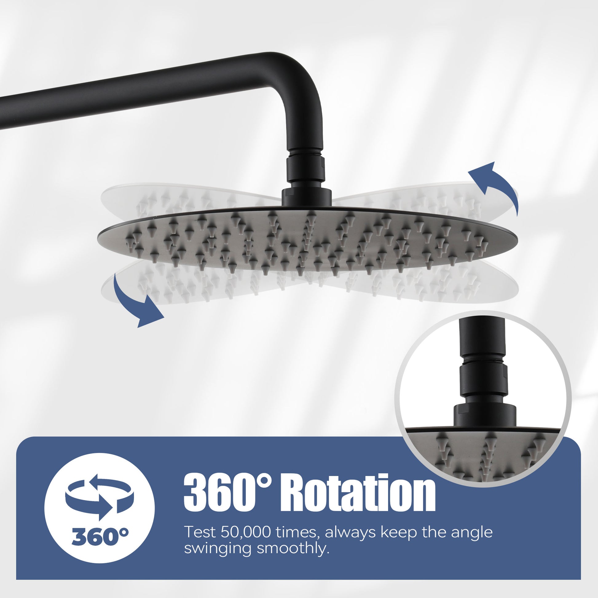 10" Wall Mount Water Saving Rain Shower Head System with Handheld