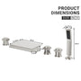 3-Handle 5 Holes Deck-Mounted Bathtub Faucet with Handheld Shower
