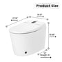 Luxe Smart Bidet Toilet with Built-in Deodorizer and LED Display, White, Black & Grey