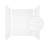 White SMC 3-Piece Glue Up Alcove Shower Wall Surround