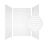 White SMC 3-Piece Glue Up Alcove Shower Wall Surround