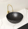 14" Round Vessel Bathroom Sink in 5 Finishes, Ceramic or Transparent Glass