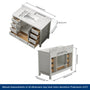 30"/36"/48"/72" Freestanding Bathroom Vanity with White Marble-Pattern Artificial Stone Top