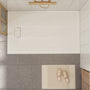60"x32"/36" Curbless SMC Shower Base with Flamed Rock Slip-Resistant Surface, Reversible Drain