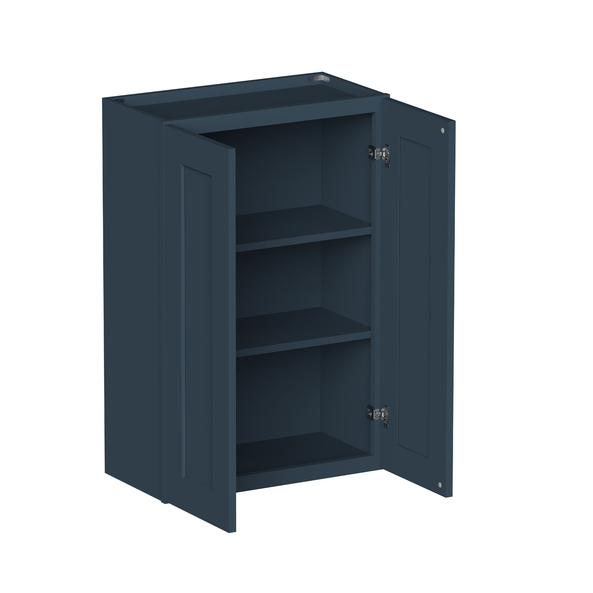 Cyber Grey RTA 24"-36"W x 12"D x 30"-42"H 15-Size Standard Wall Cabinet with 2 Doors and Shelves