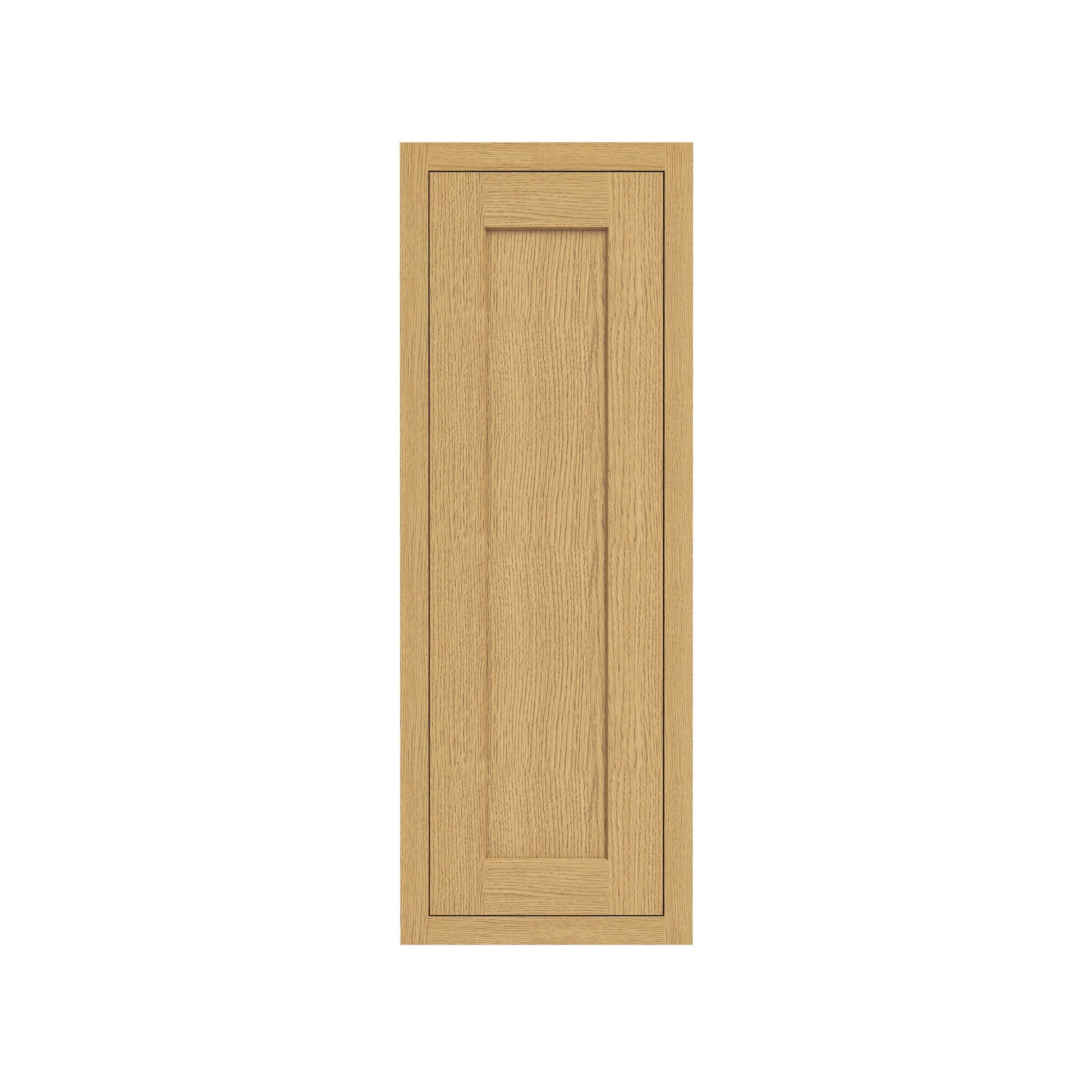 Inset Hazelnut Oak RTA 9-21"W x 30-42"H x 13.5"D 15-Size Single Door Wall Cabinet