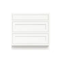 Inset Origami White RTA 12-36"W x 34.5"H x 25"D 9-Size Base Cabinet with 3 Drawers