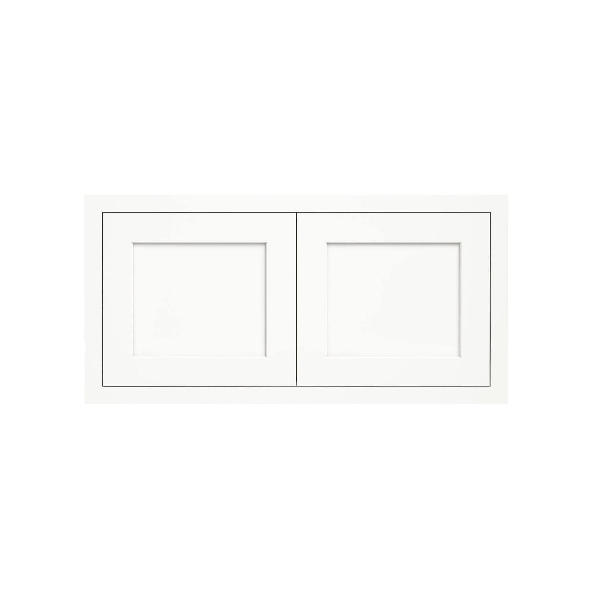 Inset Origami White RTA 24-36"W x 12-24"H x 13.5"D 10-Size Double Doors Wall Cabinet