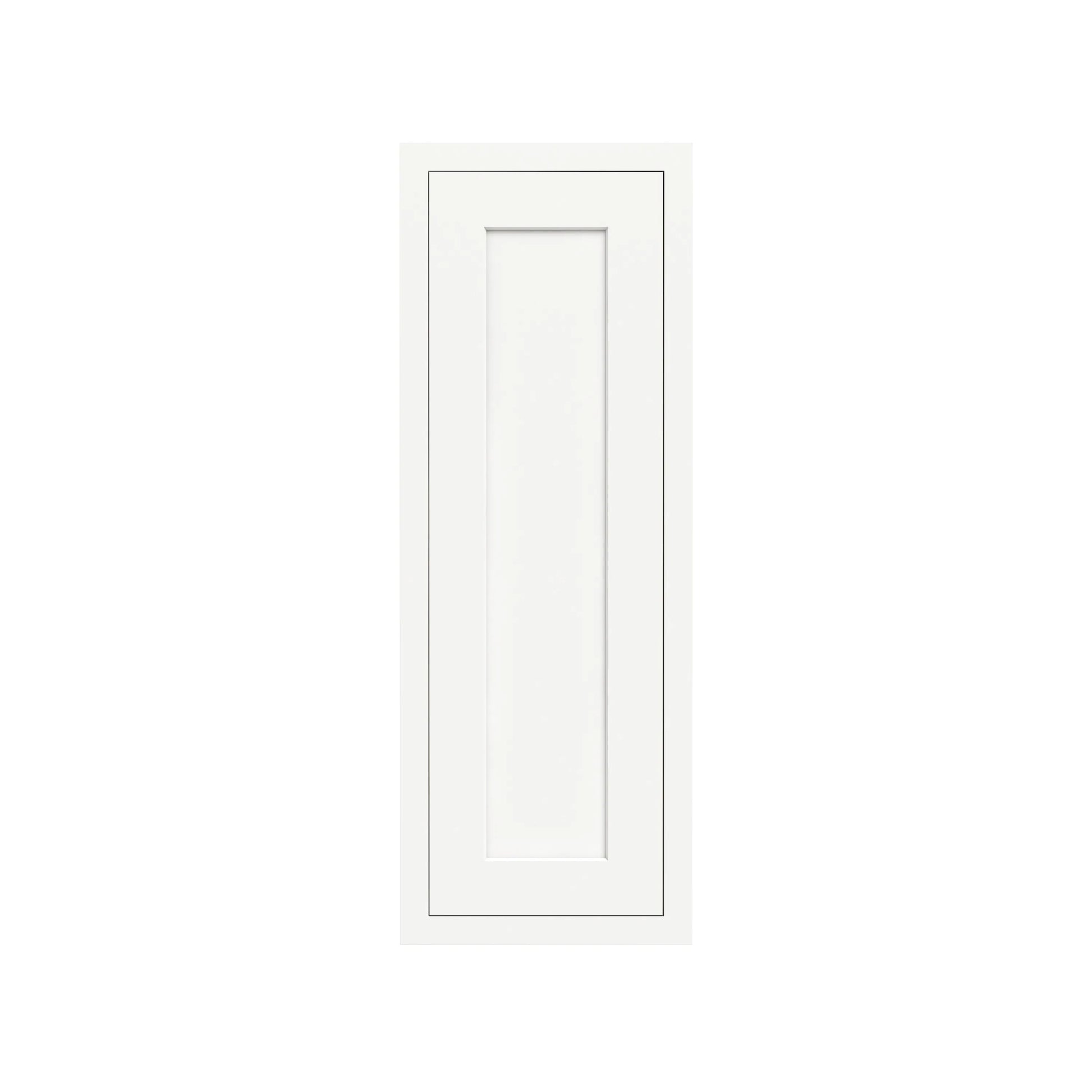 Inset Origami White RTA 9-21"W x 30-42"H x 13.5"D 15-Size Single Door Wall Cabinet
