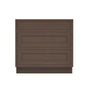 Inset Truffle Brown RTA 12-36"W x 34.5"H x 25"D 9-Size Base Cabinet with 3 Drawers