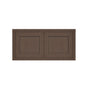 Inset Truffle Brown RTA 24-36"W x 12-24"H x 13.5"D 10-Size Double Doors Wall Cabinet