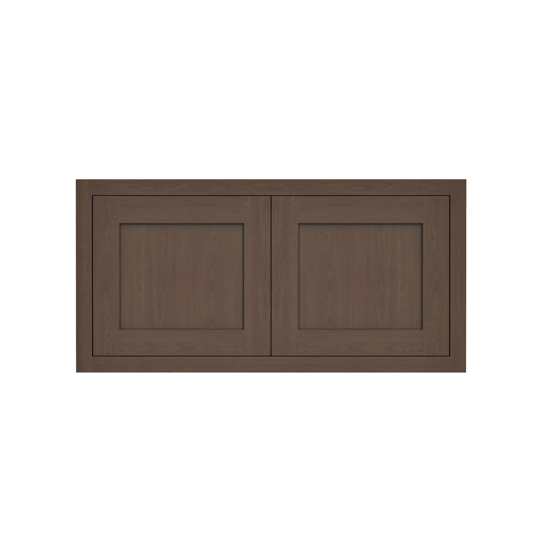 Inset Truffle Brown RTA 24-36"W x 12-24"H x 13.5"D 10-Size Double Doors Wall Cabinet