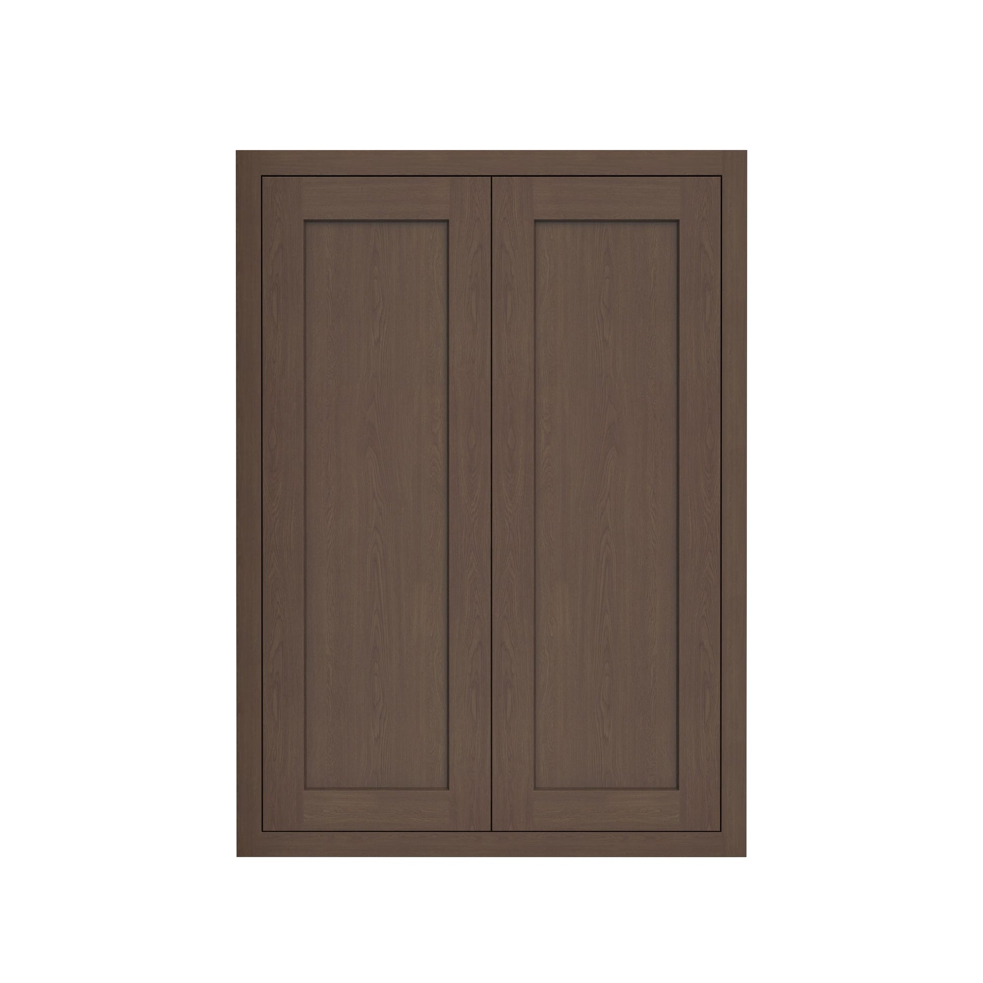 Inset Truffle Brown RTA 24-36"W x 30-42"H x 13.5"D 15-Size Double Doors Wall Cabinet
