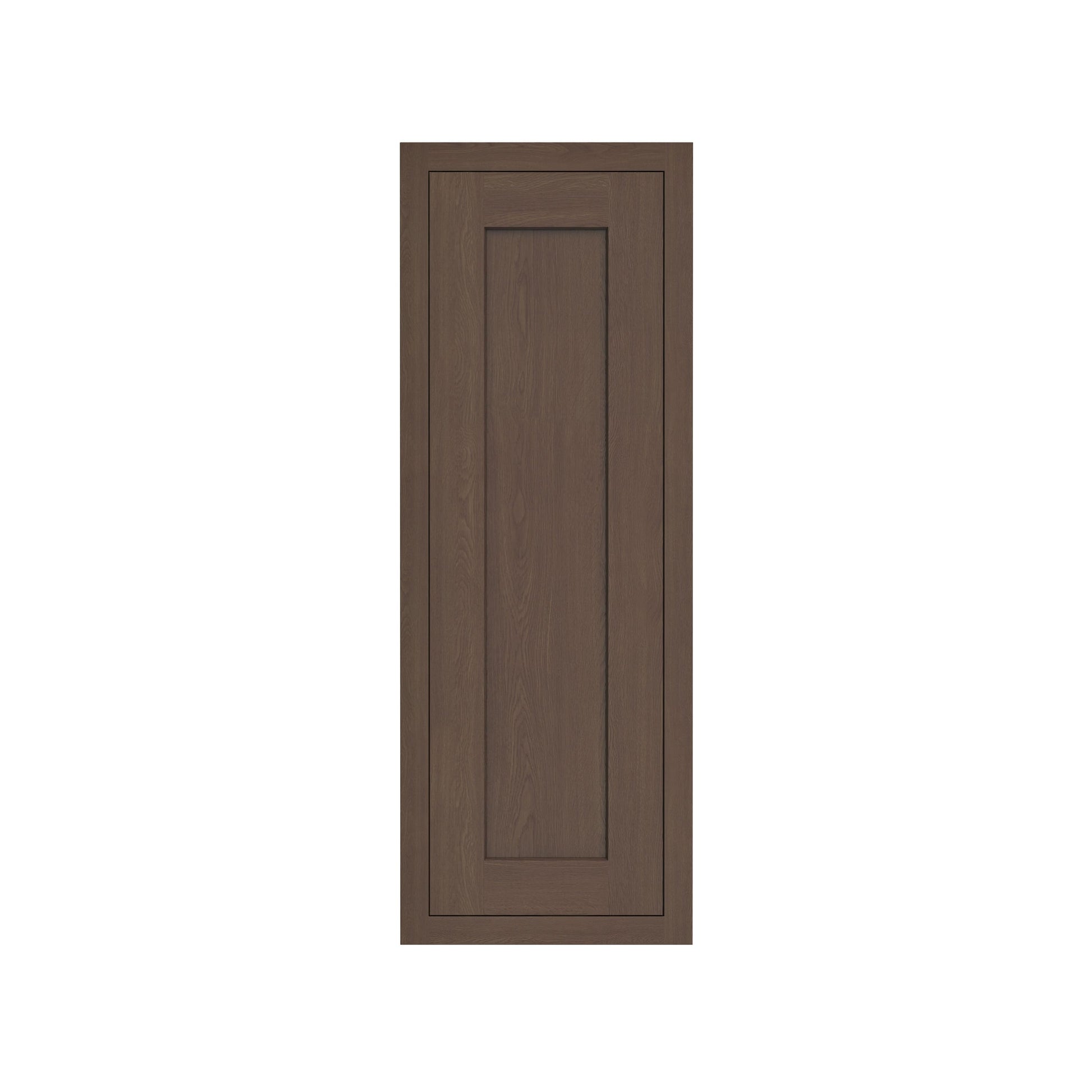 Inset Truffle Brown RTA 9-21"W x 30-42"H x 13.5"D 15-Size Single Door Wall Cabinet