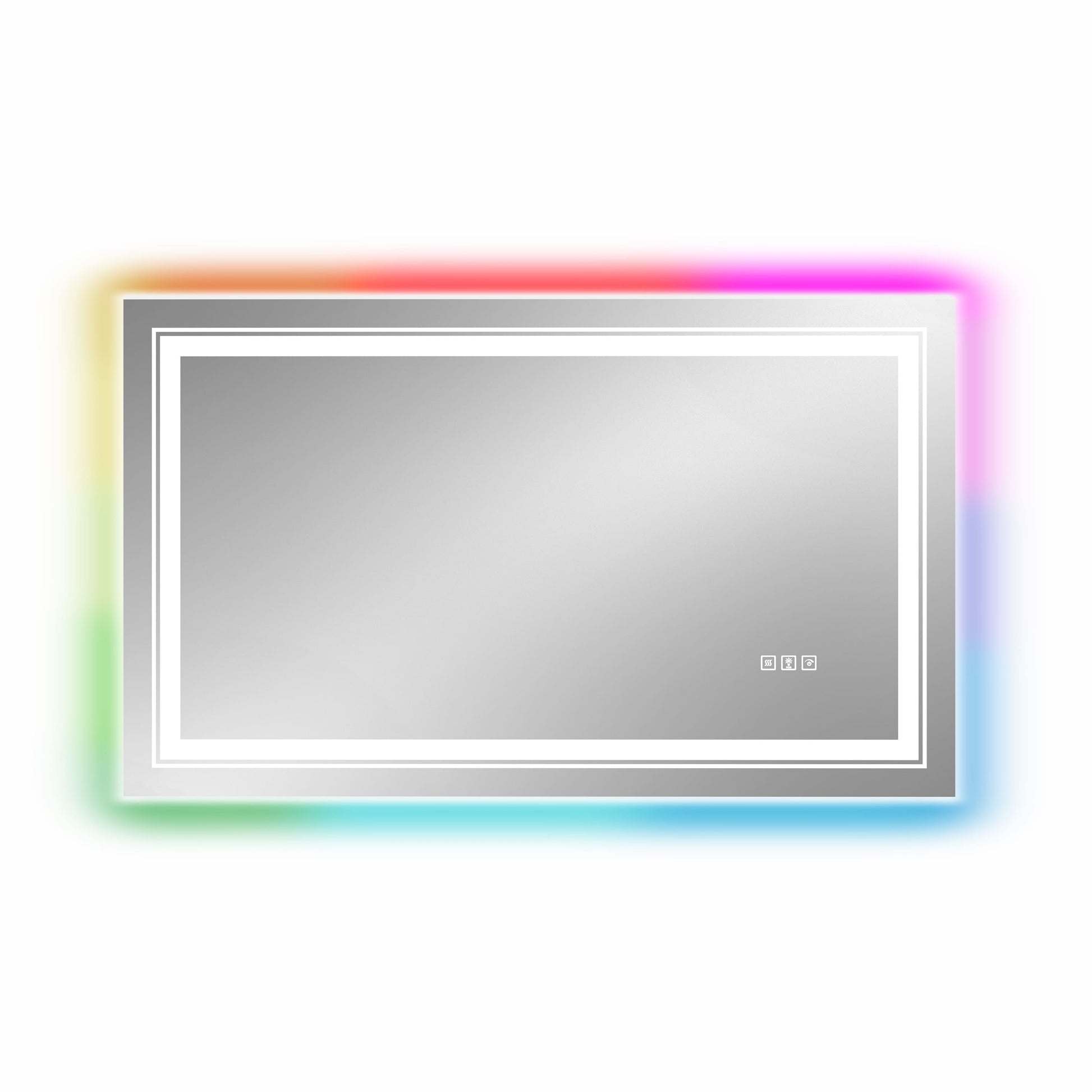 RGB Smart Control Backlit Bathroom Mirror with Dimmable Touch, Anti Fog