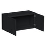Slim Ebony Black Shaker RTA 24"-36"W x 12"-24"H x 12"D 17-Size Short Wall Cabinet with 2 Doors