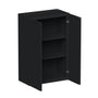 Slim Ebony Black Shaker RTA 24"-36"W x 30"/36"/42"H x 12"D 15-Size Standard Wall Cabinet with 2 Doors