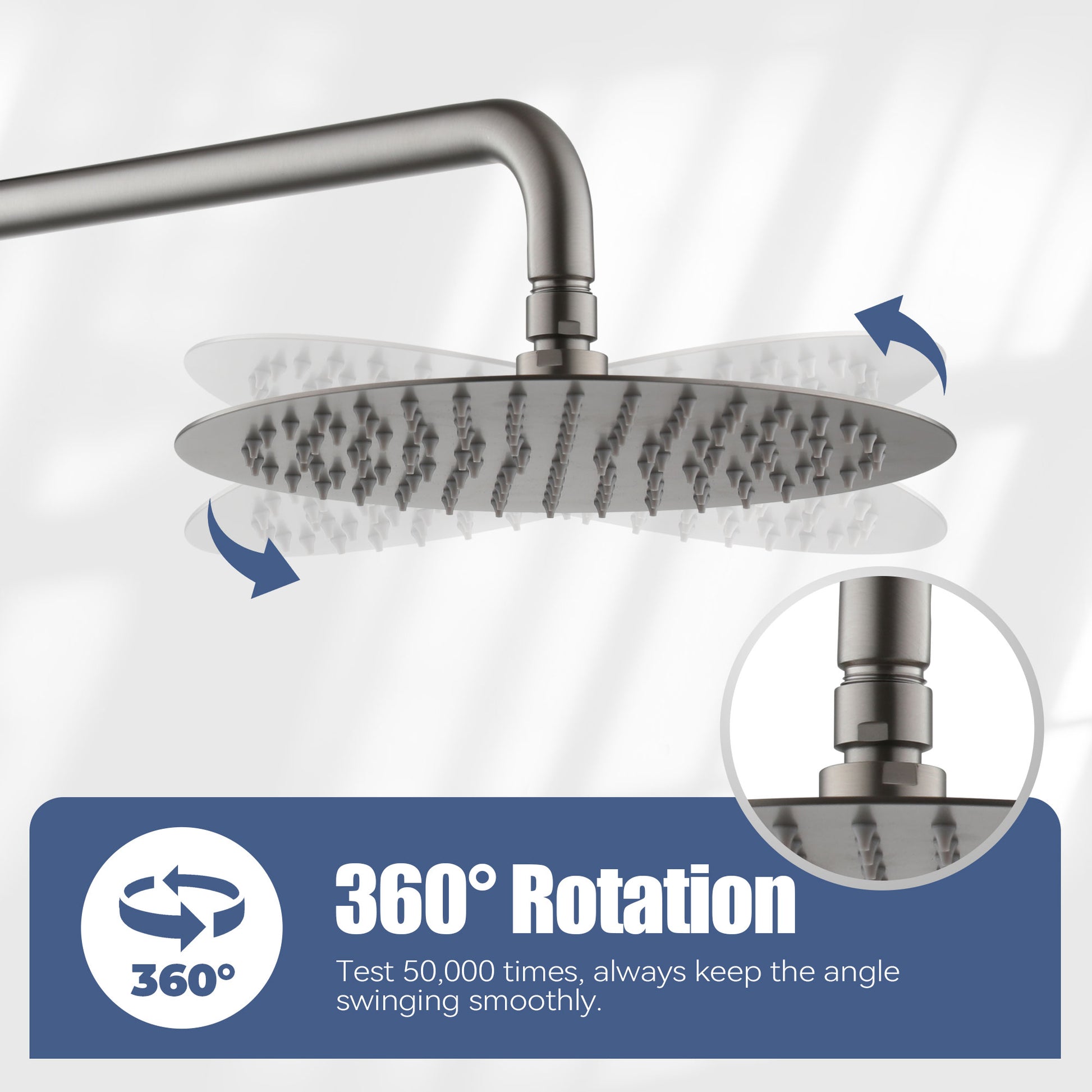 10" Wall Mount Water Saving Rain Shower Head System with Handheld