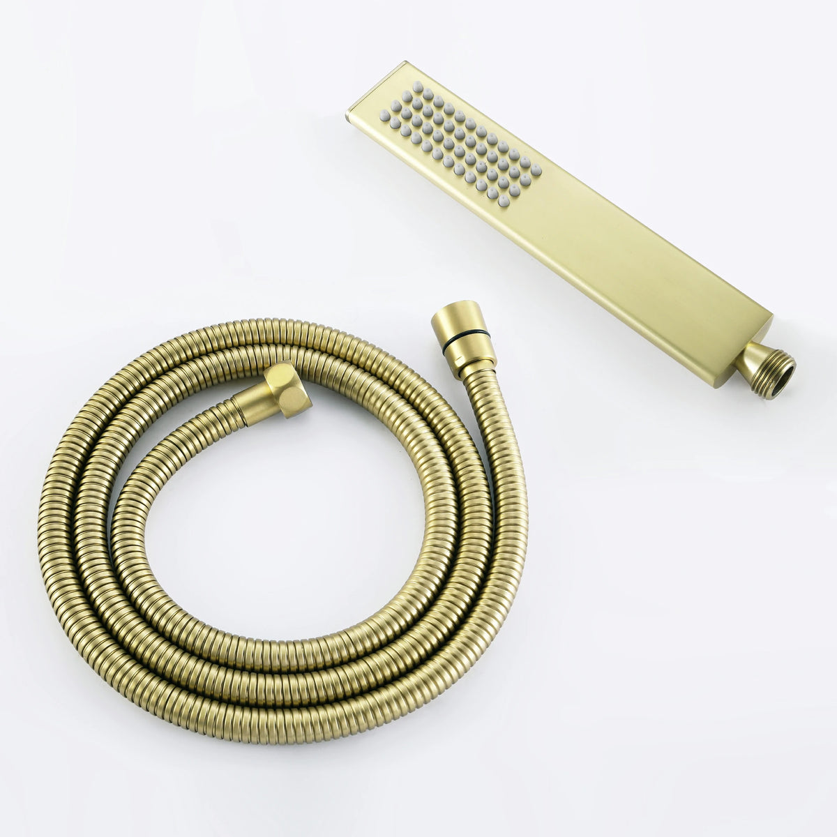 Waterfall Freestanding Bathtub Faucet with Hand Shower in Brushed Gold