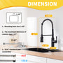 Kitchen Faucet with Pull Down Sprayer, Farmhouse RV Small Vanity Faucet with 360° Rotation Spout and Deck Plate