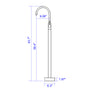 Freestanding Bathtub Faucet with Single-Handle Brass Floor Mount Filler & 360-Degree Rotation