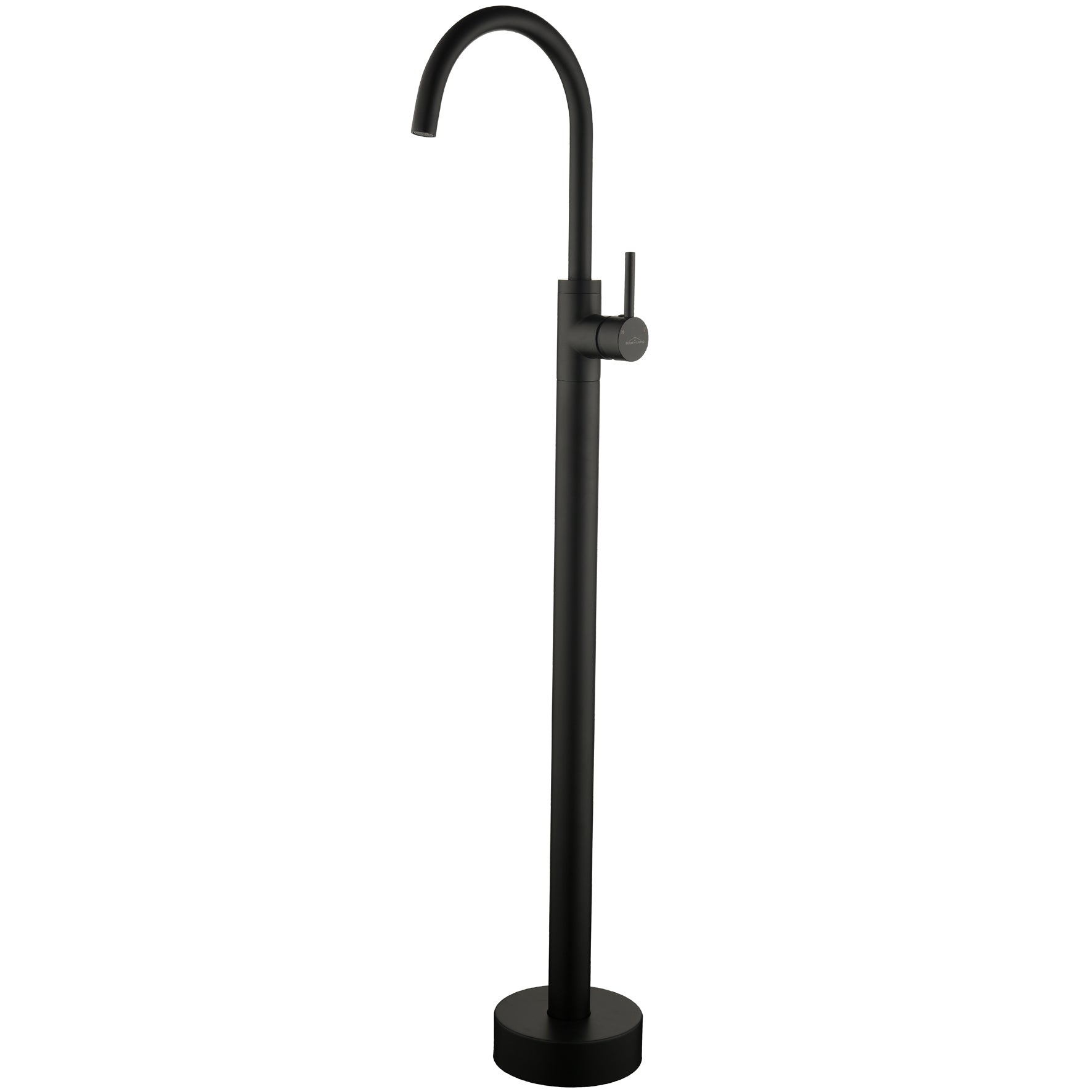 Freestanding Bathtub Faucet with Single-Handle Brass Floor Mount Filler & 360-Degree Rotation