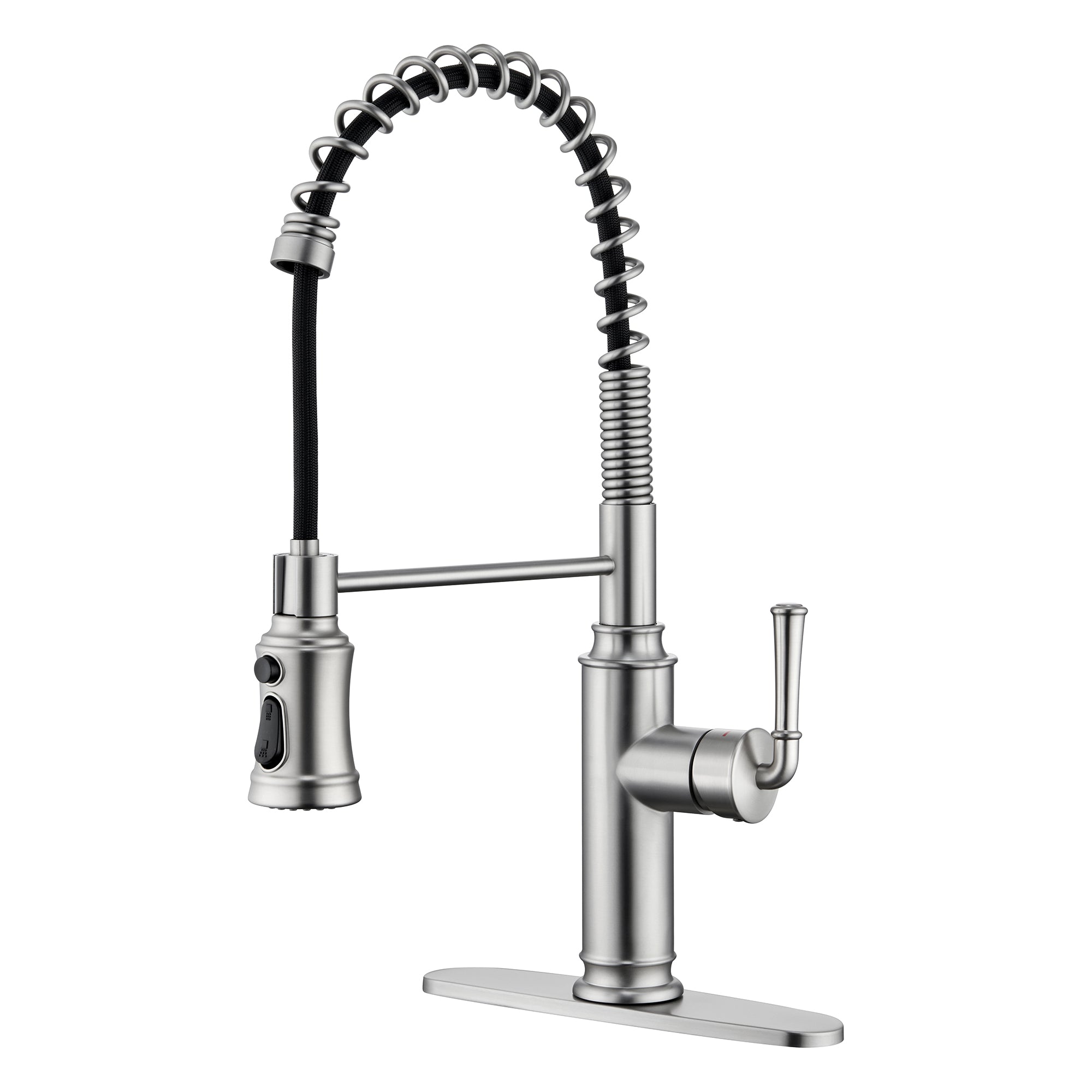 Kitchen Faucet with Pull Down Sprayer, Farmhouse RV Small Vanity Faucet with 360° Rotation Spout and Deck Plate