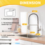 Kitchen Faucet with Pull Down Sprayer, Farmhouse RV Small Vanity Faucet with 360° Rotation Spout and Deck Plate