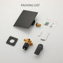 Wall Mounted Waterfall Bathroom Sink Faucet in Matte Black & Brushed Gold