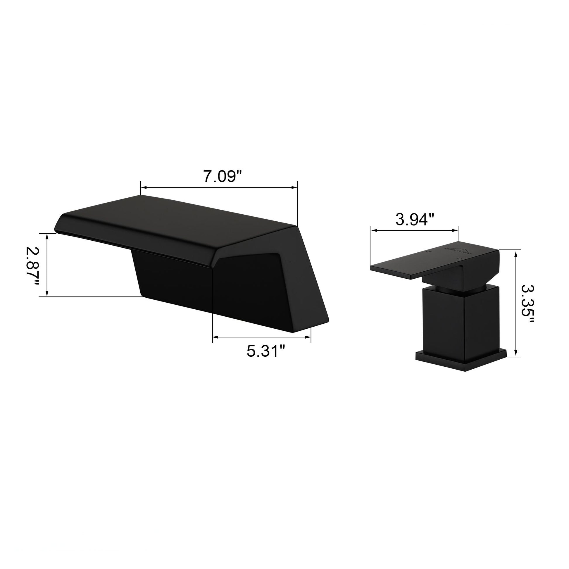 8" Widespread Single-Handle Bathroom Faucet in Matte Black