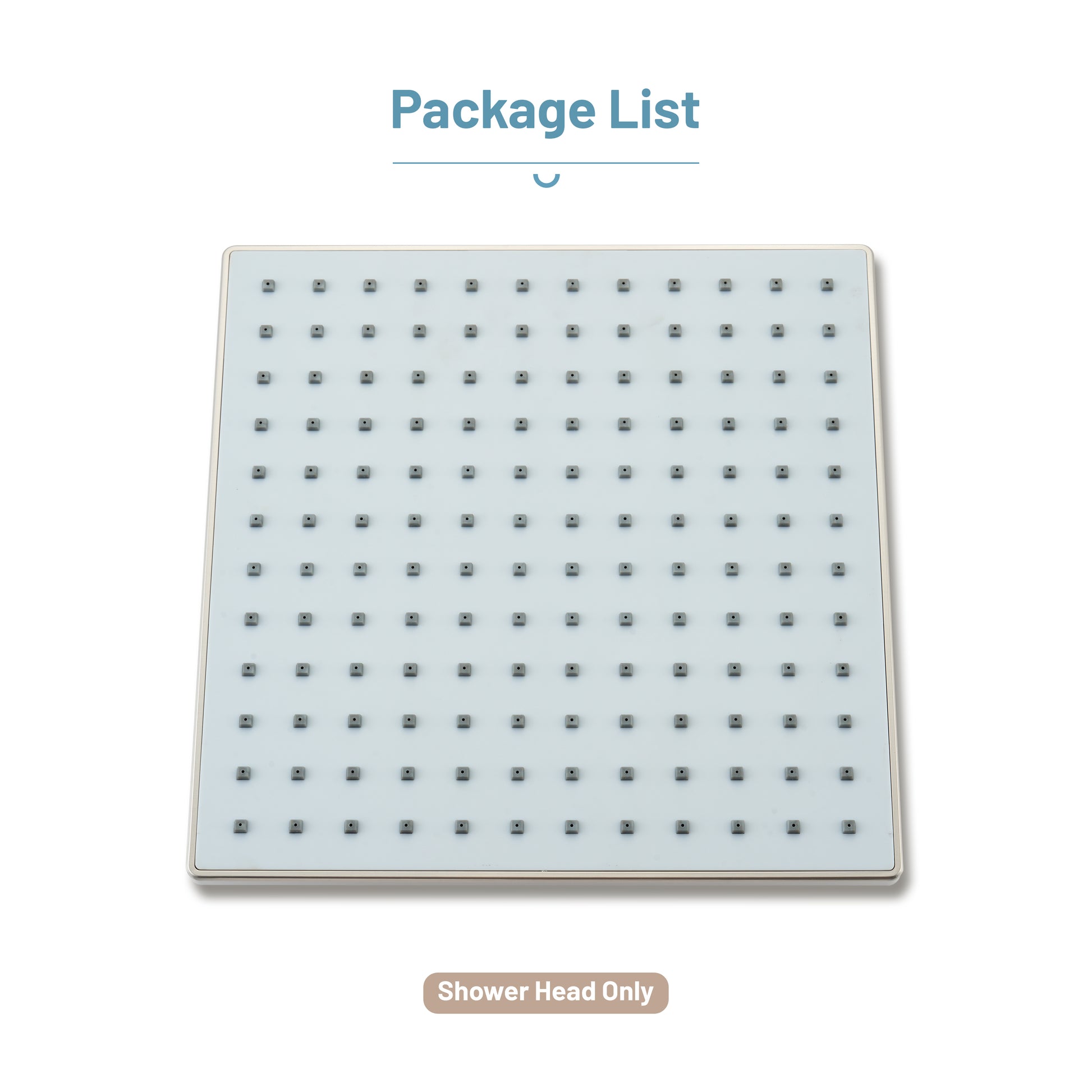 9-inch High Pressure Rainfall Shower Head ABS Square Showerhead
