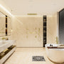 20*14 inch 5-Function Luxury Shower System with LED Lights and Slide Bar
