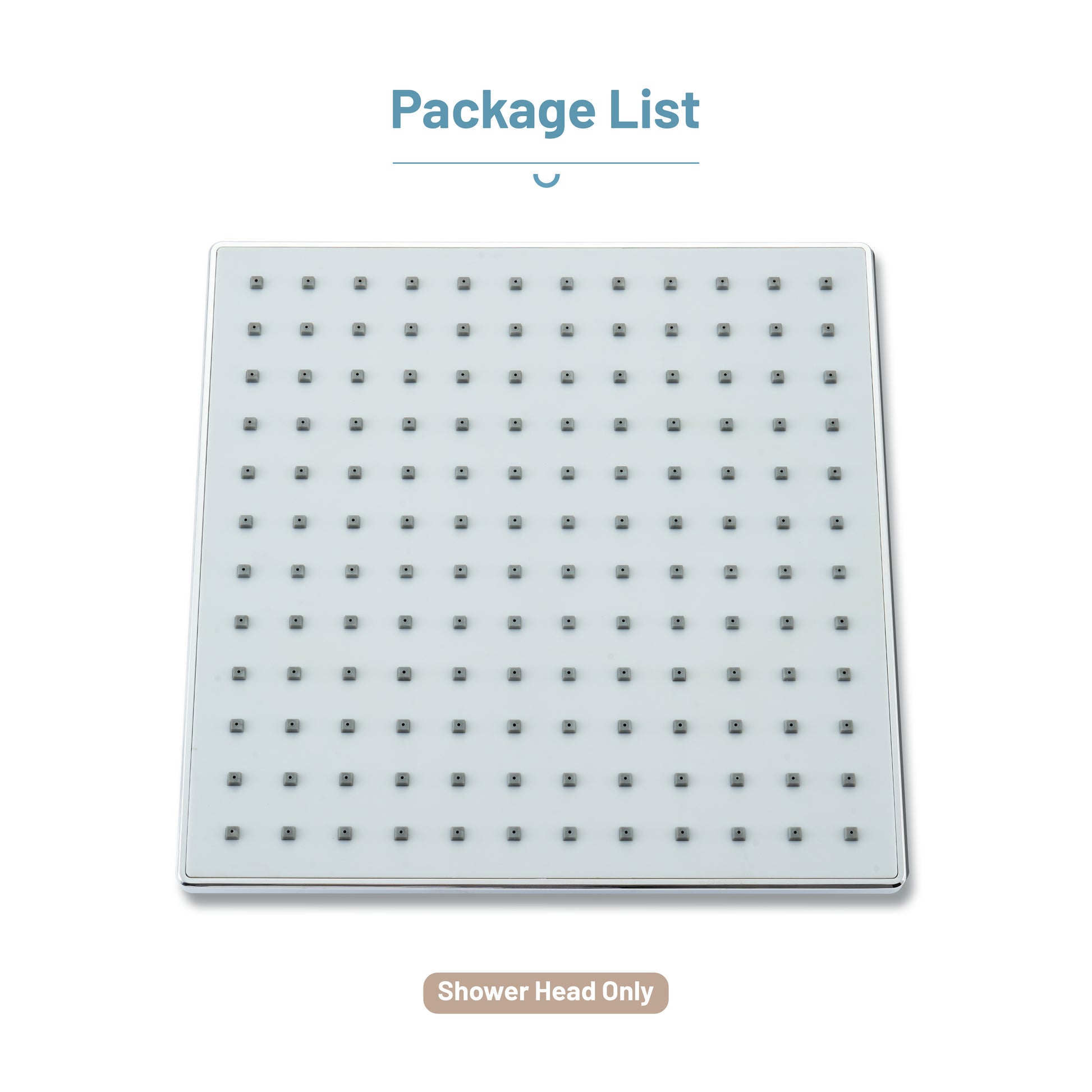 9-inch High Pressure Rainfall Shower Head ABS Square Showerhead