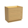 Inset Hazelnut Oak RTA 12-36"W x 34.5"H x 25"D 9-Size Base Cabinet with 3 Drawers