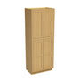 Inset Hazelnut Oak RTA 24-36"W x 84-96"H x 25"D 9-Size Pantry Cabinet with 4 Doors and 4 Shelves