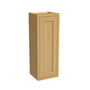 Inset Hazelnut Oak RTA 9-21"W x 30-42"H x 13.5"D 15-Size Single Door Wall Cabinet