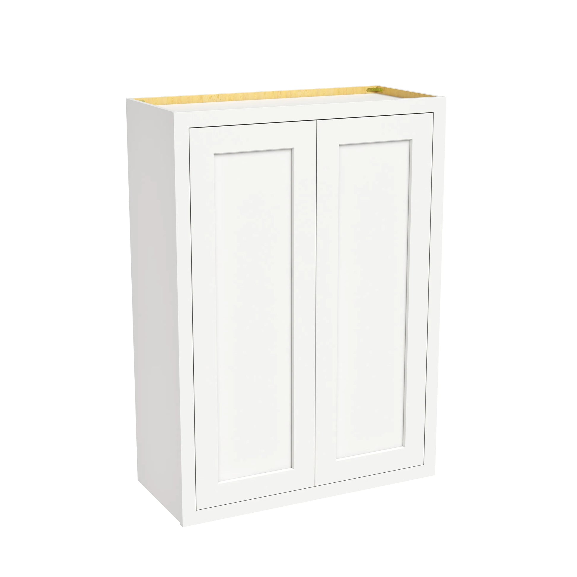 Inset Origami White RTA 24-36"W x 30-42"H x 13.5"D 15-Size Double Doors Wall Cabinet