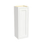 Inset Origami White RTA 9-21"W x 30-42"H x 13.5"D 15-Size Single Door Wall Cabinet