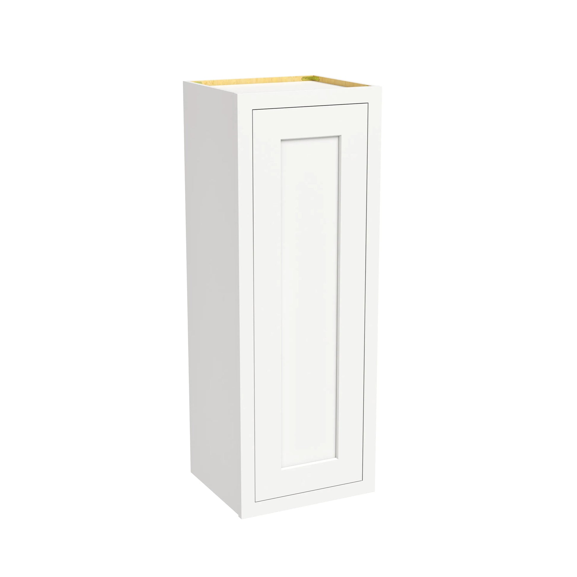 Inset Origami White RTA 9-21"W x 30-42"H x 13.5"D 15-Size Single Door Wall Cabinet